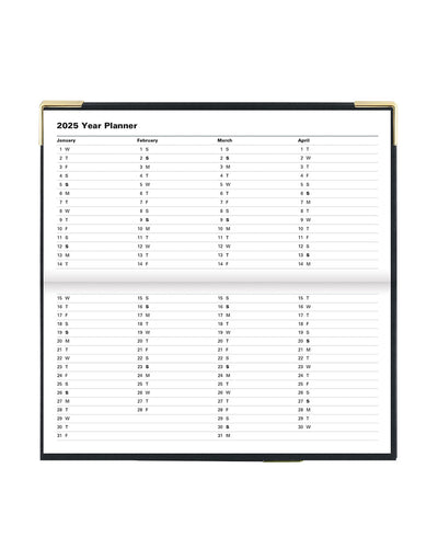 Classic Slim Landscape Week to View Planner with Appointments and Planners 2025 - English 25-C32SBK#colour_black