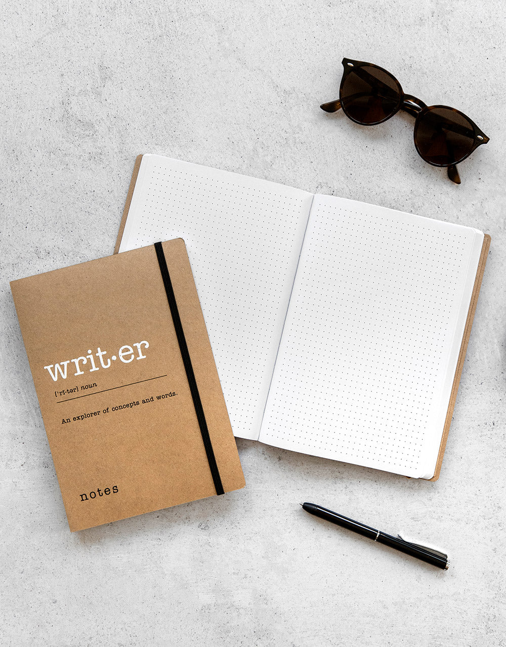 Eco Writers Words A5 Dotted Notebook#colour_kraft