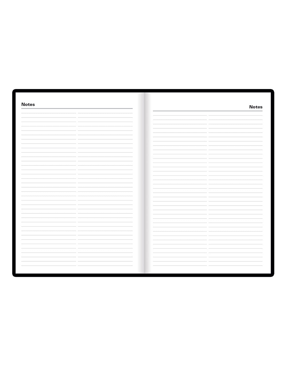 Standard A5 Day to a Page Planner 2025 - English - 25-C10XBK#colour_black