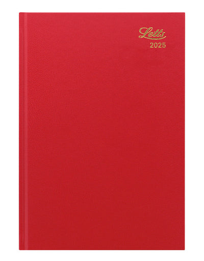 Standard A5 Day to a Page Planner 2025 - English - 25-C10XBY#colour_red