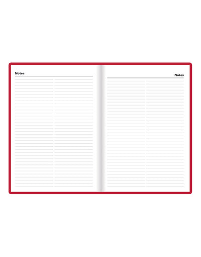 Standard A5 Day to a Page Planner 2025 - English - 25-C10XBY#colour_red