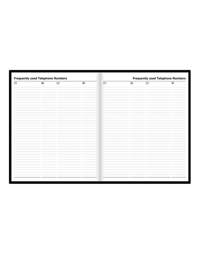 Standard Quarto Day to a Page Planner 2025 - English - 25-C10YBK#colour_black