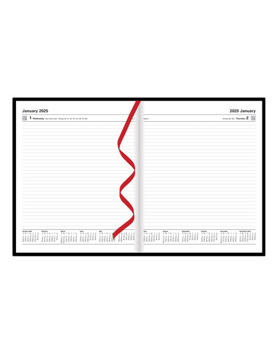 Standard Quarto Day to a Page Planner 2025 - English - 25-C10YBK#colour_black