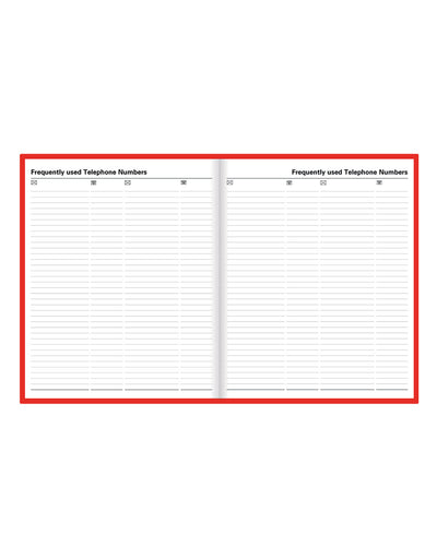 Standard Quarto Day to a Page Planner 2025 - English - 25-C10YBY#colour_red