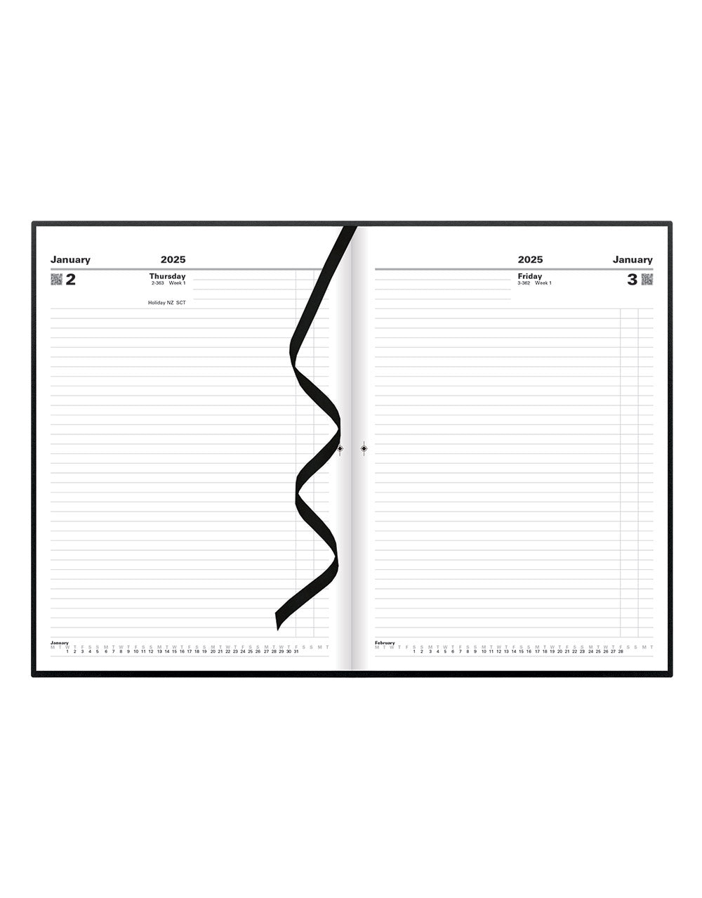 Standard A4 Day to a Page Planner 2025 - English  - 25-C10ZBK