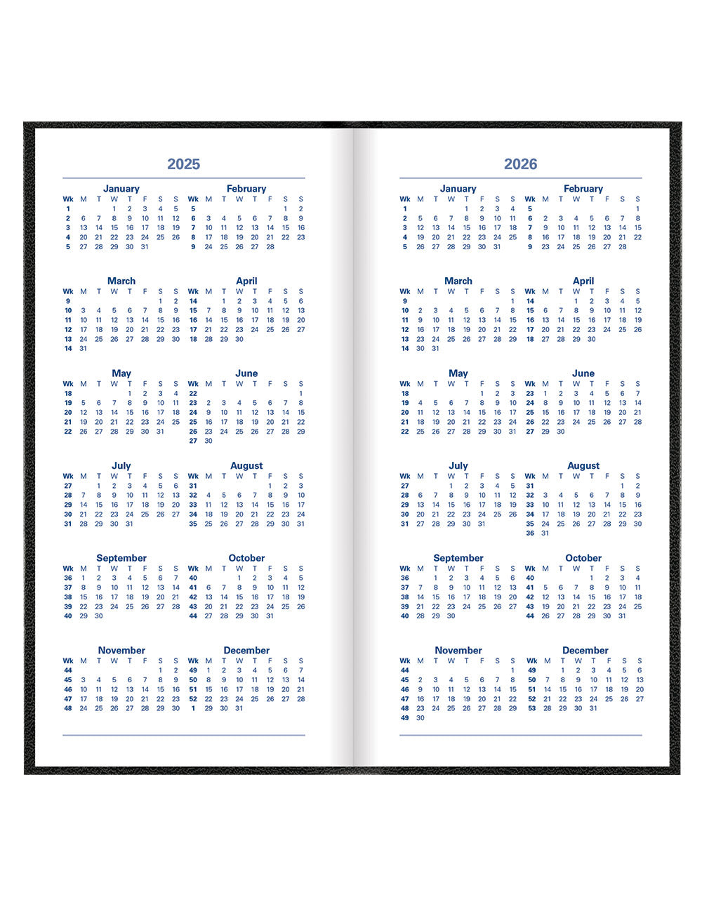 Principal Compact Week to View Planner 2025 - English - 25-C30NUBK Letts of London#colour_black