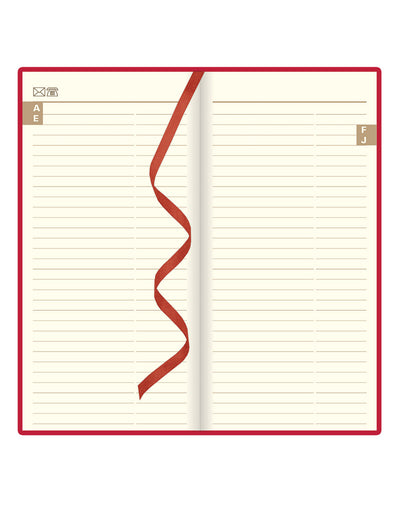 Signature Slim Week to View Leather Diary with Planners 2025 - English - 25-C38SUBY#colour_red