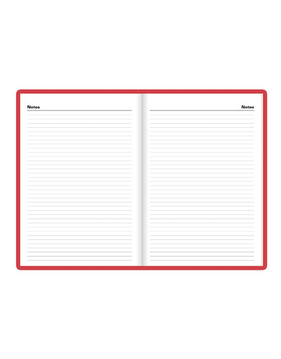 Milano A5 Vertical Week to View Planner with Appointments 2024 - English#colour_red