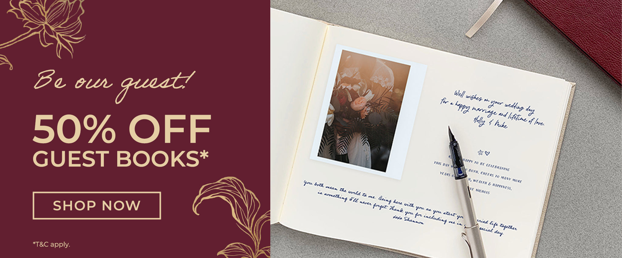 50% Off Guest Books