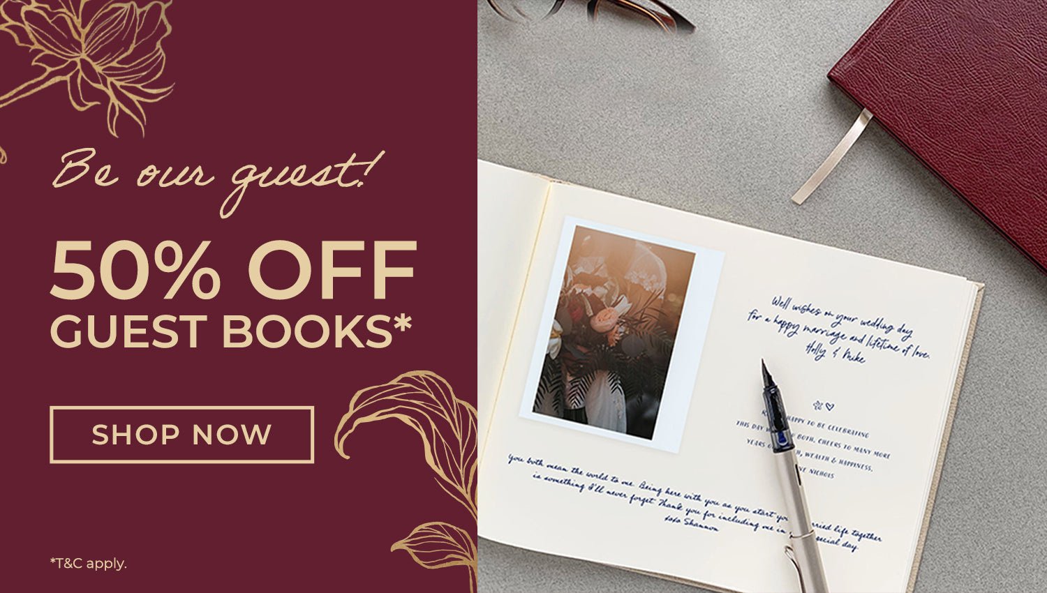 50% Off Guest Books
