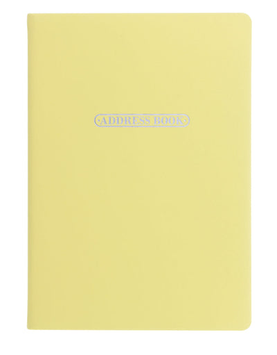 Pastel A5 Address Book Lemon#colour_lemon