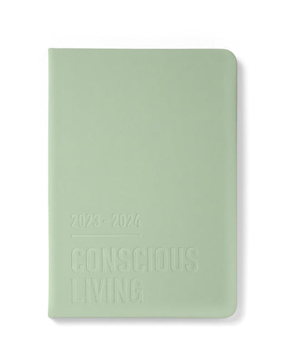 Conscious A5 Week to View Planner 2023-2024 - Multilanguage - Sage - Letts of London#colour_sage
