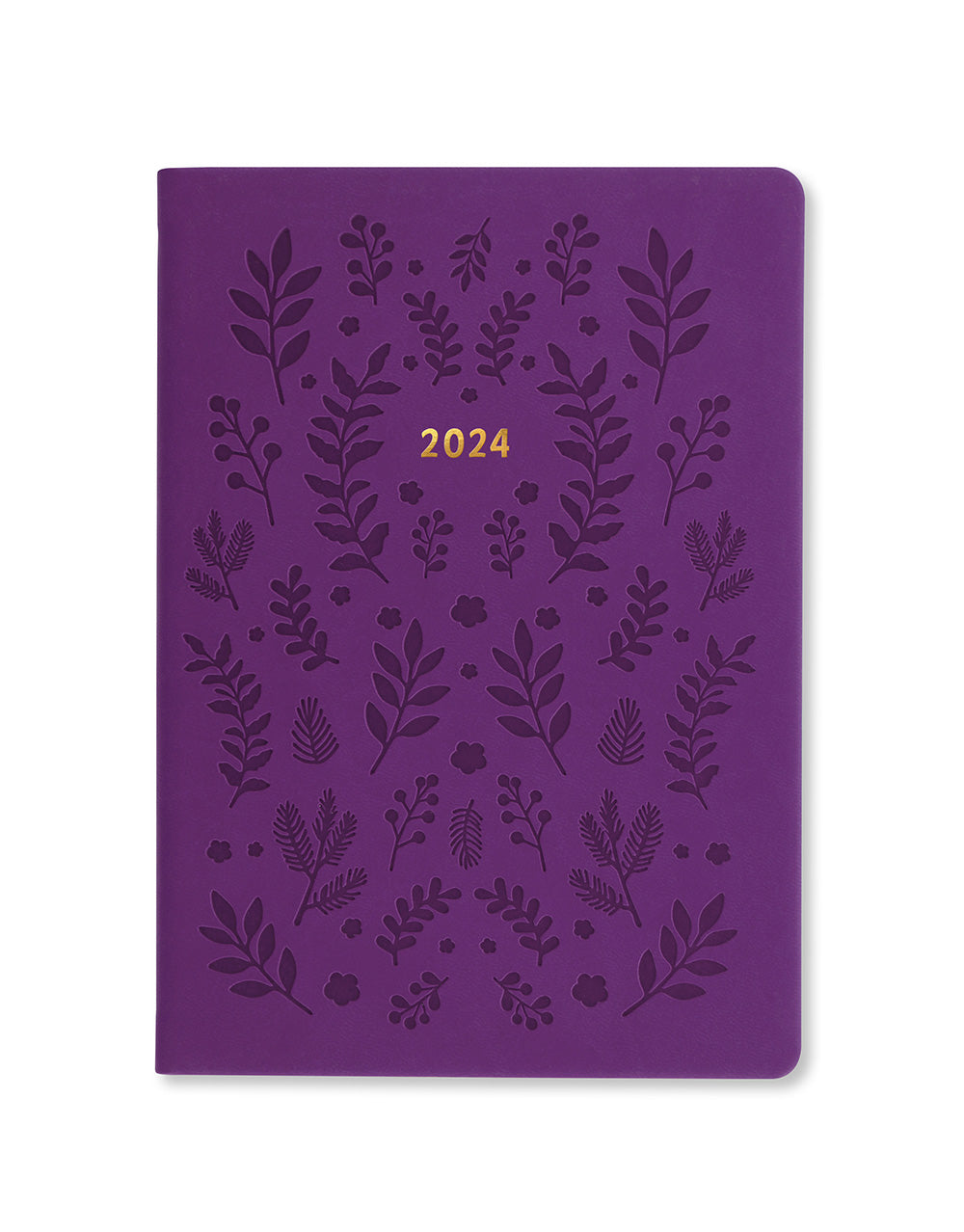 Woodland A5 Week to View Diary 2024 - Multilanguage#colour_purple