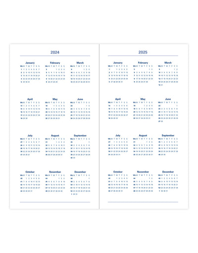Woodland Medium Pocket Week to View Diary 2024 - Multilanguage#colour_navy
