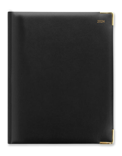 Classic Quarto Vertical Week to View Diary with Appointments 2024 - English#colour_black