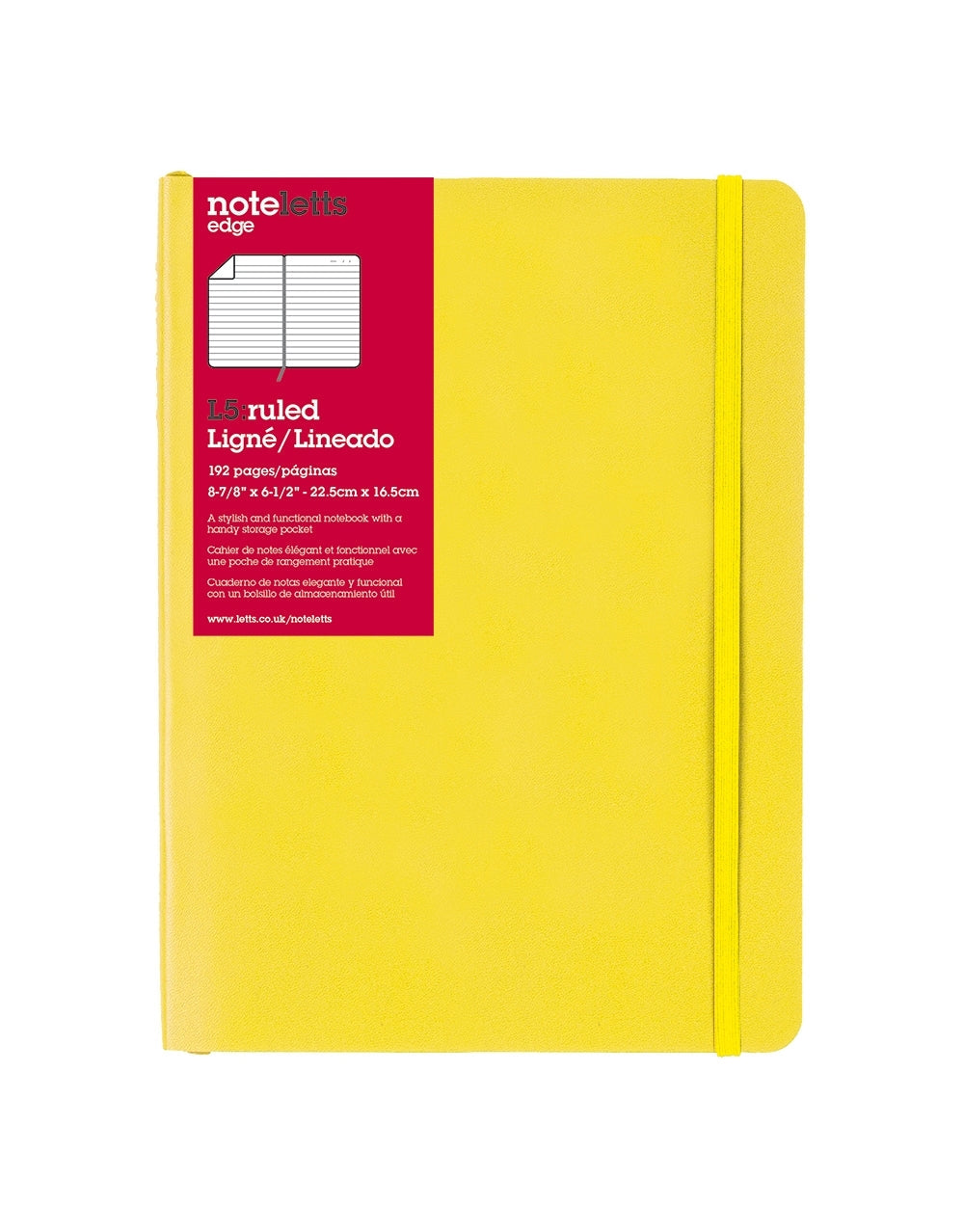 Noteletts Edge L5 Ruled Notebook - Yellow
