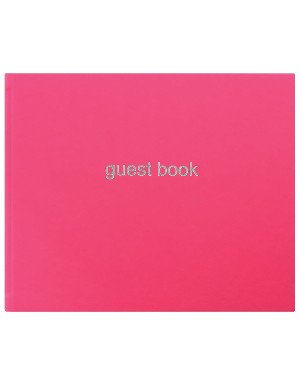 Dazzle Quarto Landscape Ruled Guest Book Pink#colour_pink