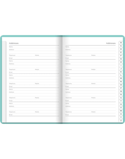 Dazzle A6 Address Book Turquoise#colour_turquoise